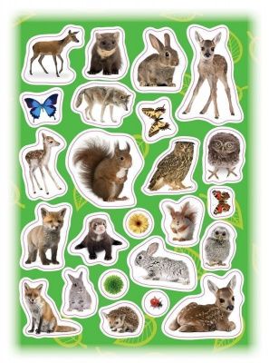 100 наклеек "Лесные животные"