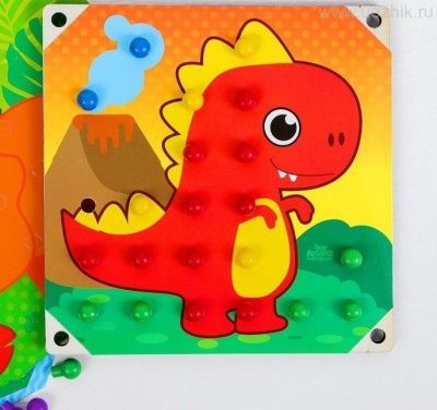 Мозаика с шаблонами "Парк динозавров" (в наборе 8 картинок) 