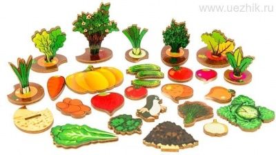 Развивающая 3D доска "Овощи на грядке" 2505130