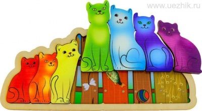 Развивающая доска "Разноцветные котята" 