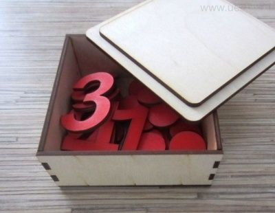 Кружки и цифры (деревянная коробка) 