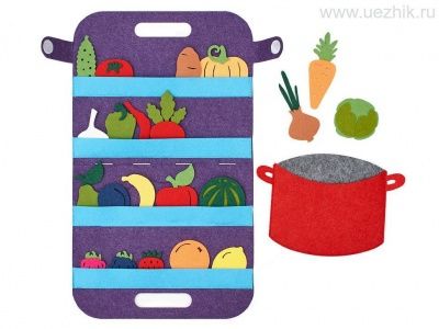 Сумка-игралка "Овощи, фрукты и ягоды" 