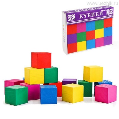 Кубики "Цветные" (20 шт) 789451