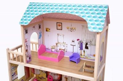 Деревянный кукольный домик для кукол "Алина"