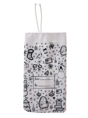 Набор для декорирования "Комплект подарочных новогодних мешочков с текстильными маркерами" 